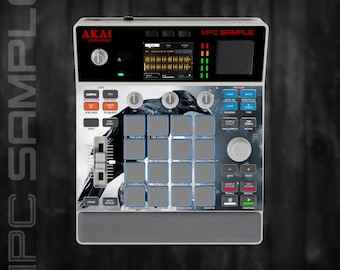 MPC Sample MIDDLE Section Only (No Screen!) Custom Skin / Vinyl Sticker Skin / Precut Holes / #137