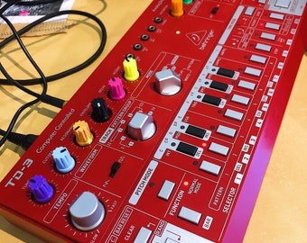 TRAPDOG® Slim Kolorowe Pokrętła Potencjometru Pla / Idealne do TD3, Rd6 / Gałki DJ / Zestaw pokręteł miksera / Gałki EQ D-Shaft / Drukowane w 3D