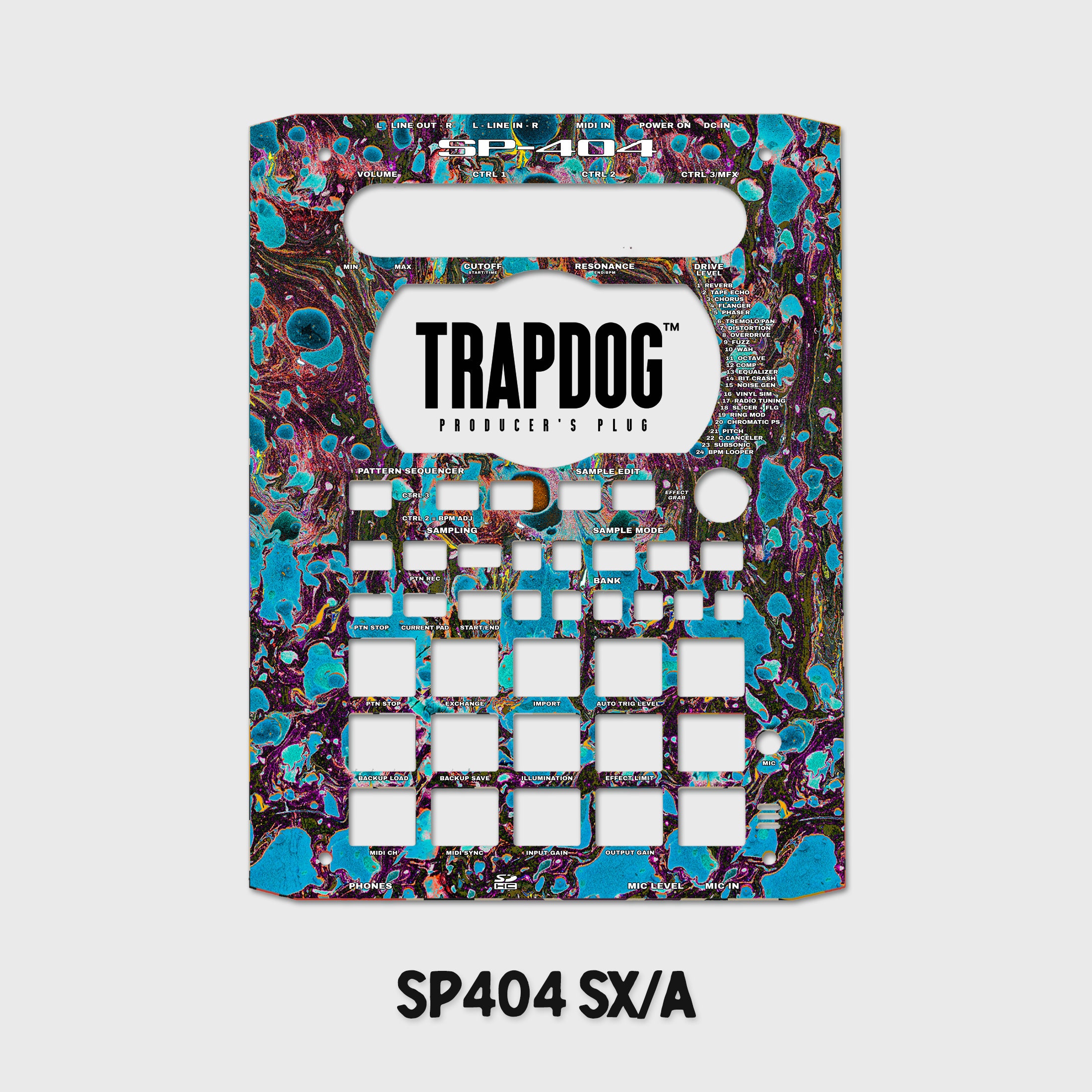 SP404 MKII / SX / A Vinyl Faceplate Skin Sticker | Precut Holes