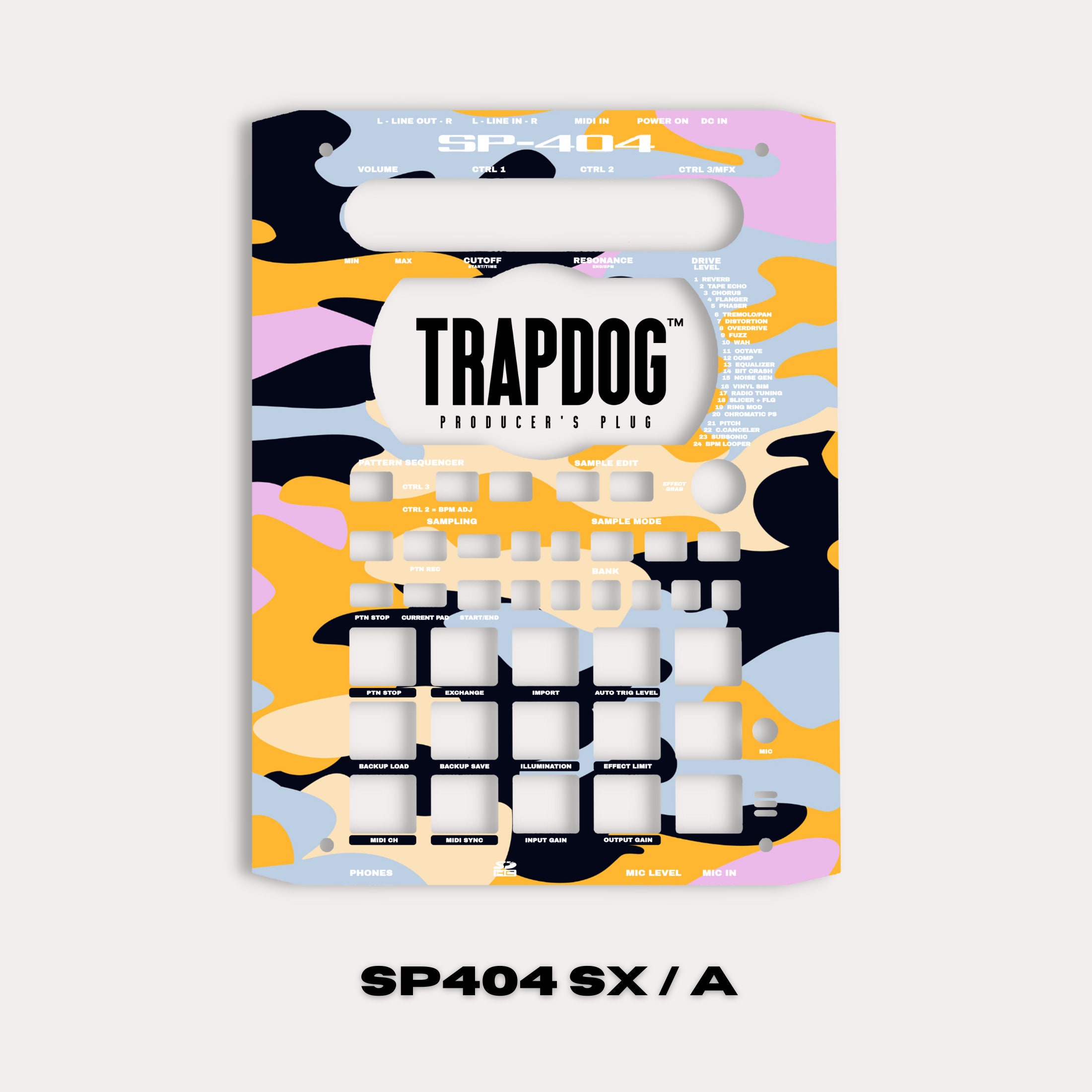 SP404 MKII / A / SX Vinyl Faceplate Skin Sticker | Precut Holes ...