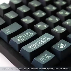 Norse PBT Artisan Keycaps Cherry Profile Dye-Sublimated For MX Switch Keebs | 129 Key Custom Set for Mechanical Keyboard | Old World Keycaps