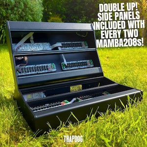 DOUBLEMAMBA™ 12U stalen Eurorack modulaire skiff / verduisterde Eurorack-koffer van 416 pk