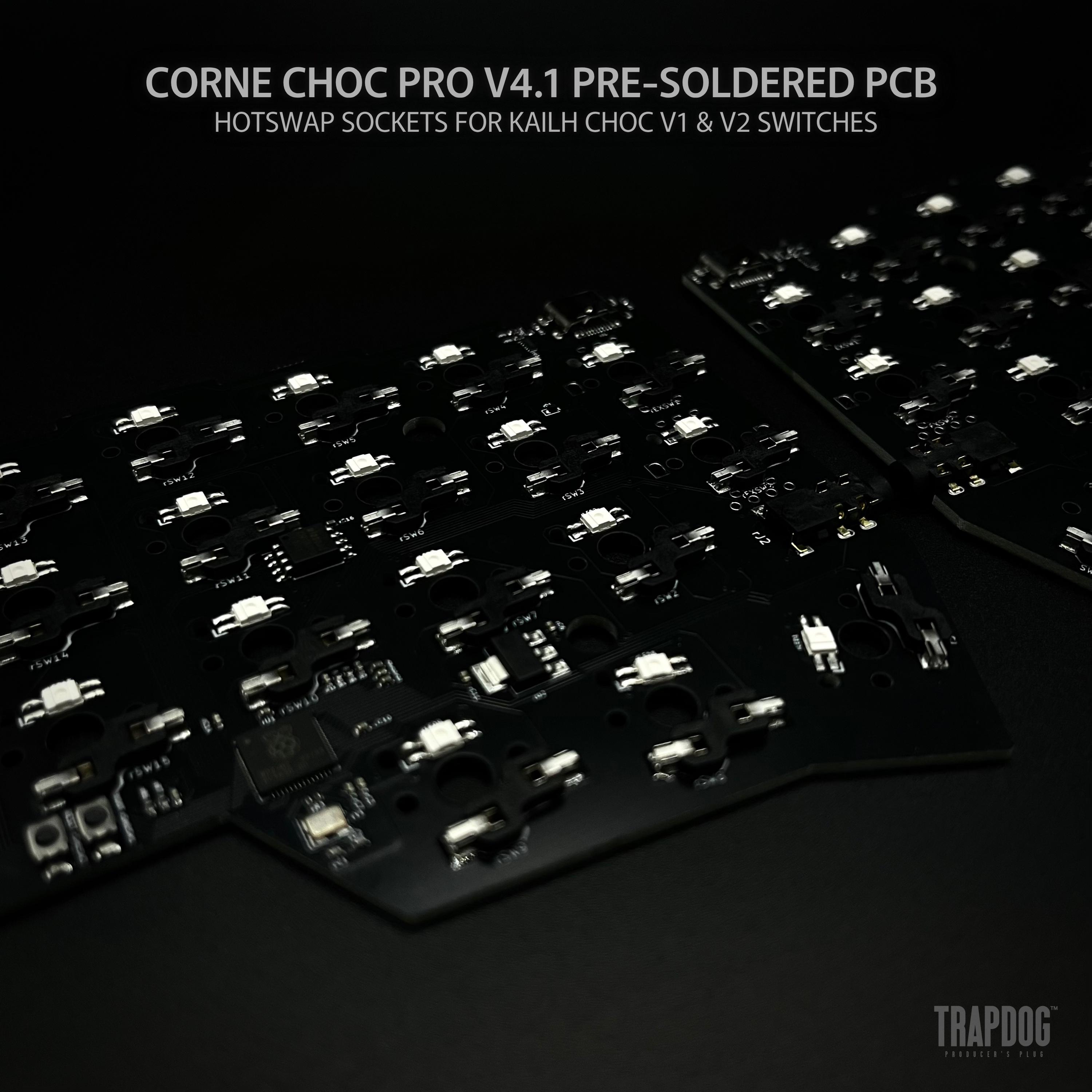 Corne Choc v4.1 はんだ付け済み（フラッシュ済み）PCB | 分割