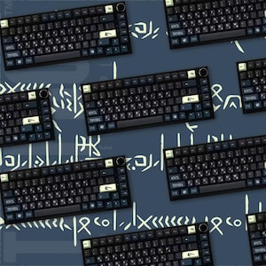 Norse PBT Artisan Keycaps Cherry Profile Dye-Sublimated For MX Switch Keebs | 129 Key Custom Set for Mechanical Keyboard | Old World Keycaps