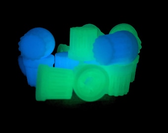 Couleur phosphorescente / Boutons colorés du codeur et du potentiomètre D-Shaft / Boutons ELEKTRON DIGITAKT / Boutons de la console de mixage / Boutons de l'égaliseur / Boutons du potentiomètre