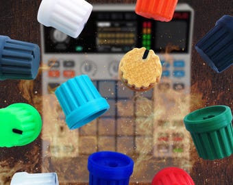 TRAPDOG® MPC Sample 3D Printed (replacement for the top 4 knobs) Coloured PLA Potentiometer Knobs | Set of 4