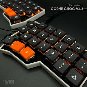 Corne Choc v4.1 Low Profile Split Keyboard – Wired Hotswap Choc v1/v2 | 10 Case Colors | English/Hiragana Keycaps | 46 Keys Column Staggered