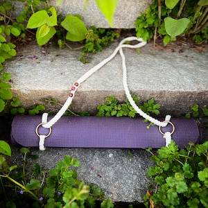 Macrame yoga mat holder