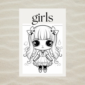 Cute Girl Coloring Pages - Little Girls, Character, Doll, Child ...