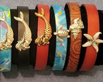 Bracelets tortue de mer en cuir