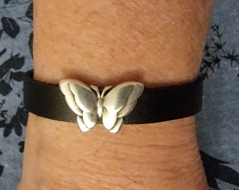 Bracelets papillon en cuir