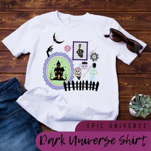 Epic Universe Dark Universe Tee | Coquette Dark Universe Portal Shirt | Universal Themed Shirt | Spooky Girlie T Shirt