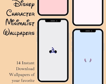 Minimalist Disney Pixar Phone Wallpaper Set | Subtle iPhone Android Lock Screens (Digital Download)