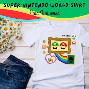 Super Nintendo World Super Mario Bros Shirt | Epic Universe Tee | Mario Characters Shirt | Minimalist Nintendo Universal Studios T Shirt