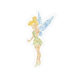 Tinker Bell Sticker | Flower Art | Floral Tink Decal | Watercolor Tinker Bell Art | Flower Fairy Design