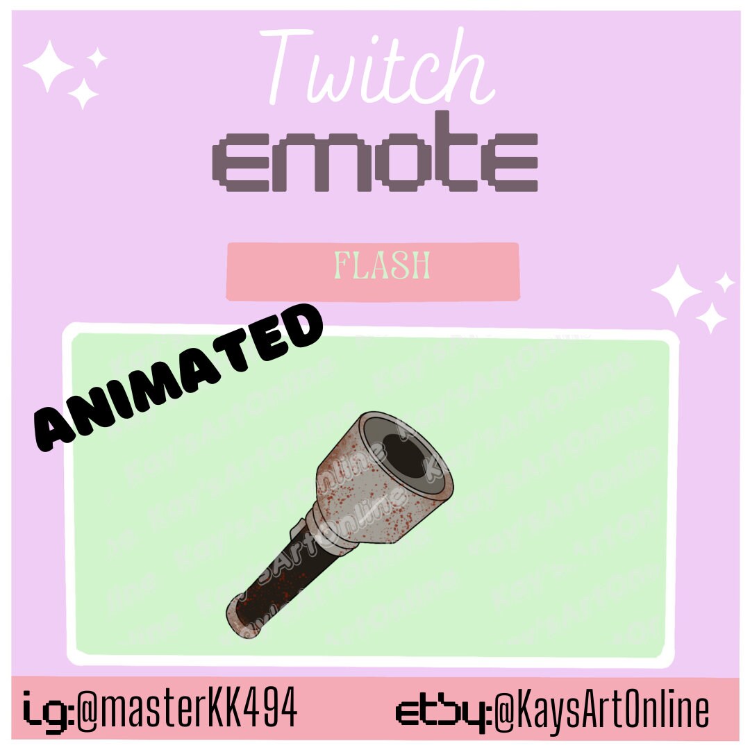 ANIMATED Dbd Deadbydaylight Flashlight Twitch Emote for Streamers or