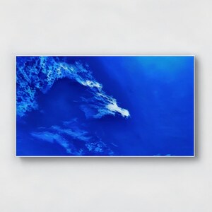 Sky dragon clouds, printable wall art, blue sky landscape with dragon shaped clouds