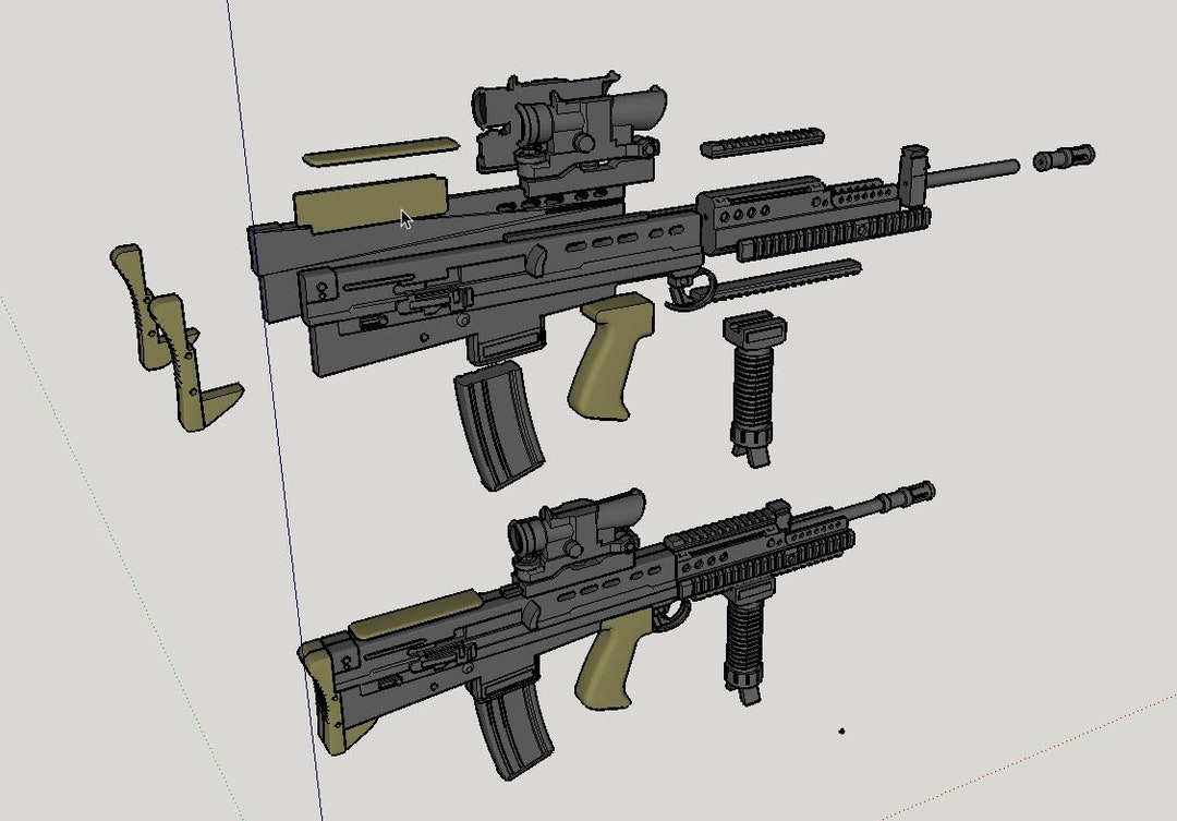L85A2 RIS 1/4 Scale Model STL - Etsy