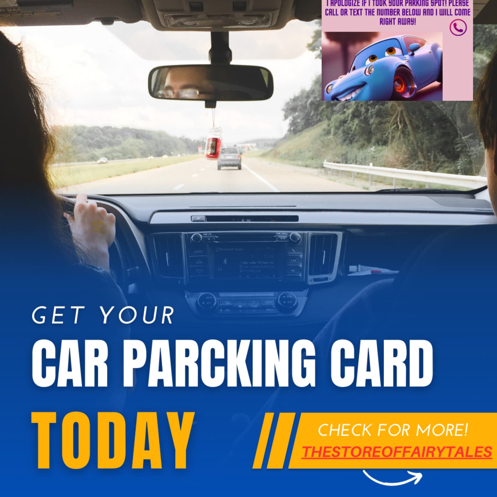 Car's Accesories, Car Stickers, Parking Stickers, Personalized Car ...