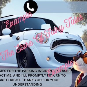 Autoaccessoires, autostickers, parkeerstickers, gepersonaliseerde autoberichten, voertuigsticker, voorruitlabel, parkeerverontschuldigingskaart