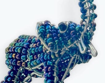 Elephant Keychain 3D -  African Beaded art. Fair Trade