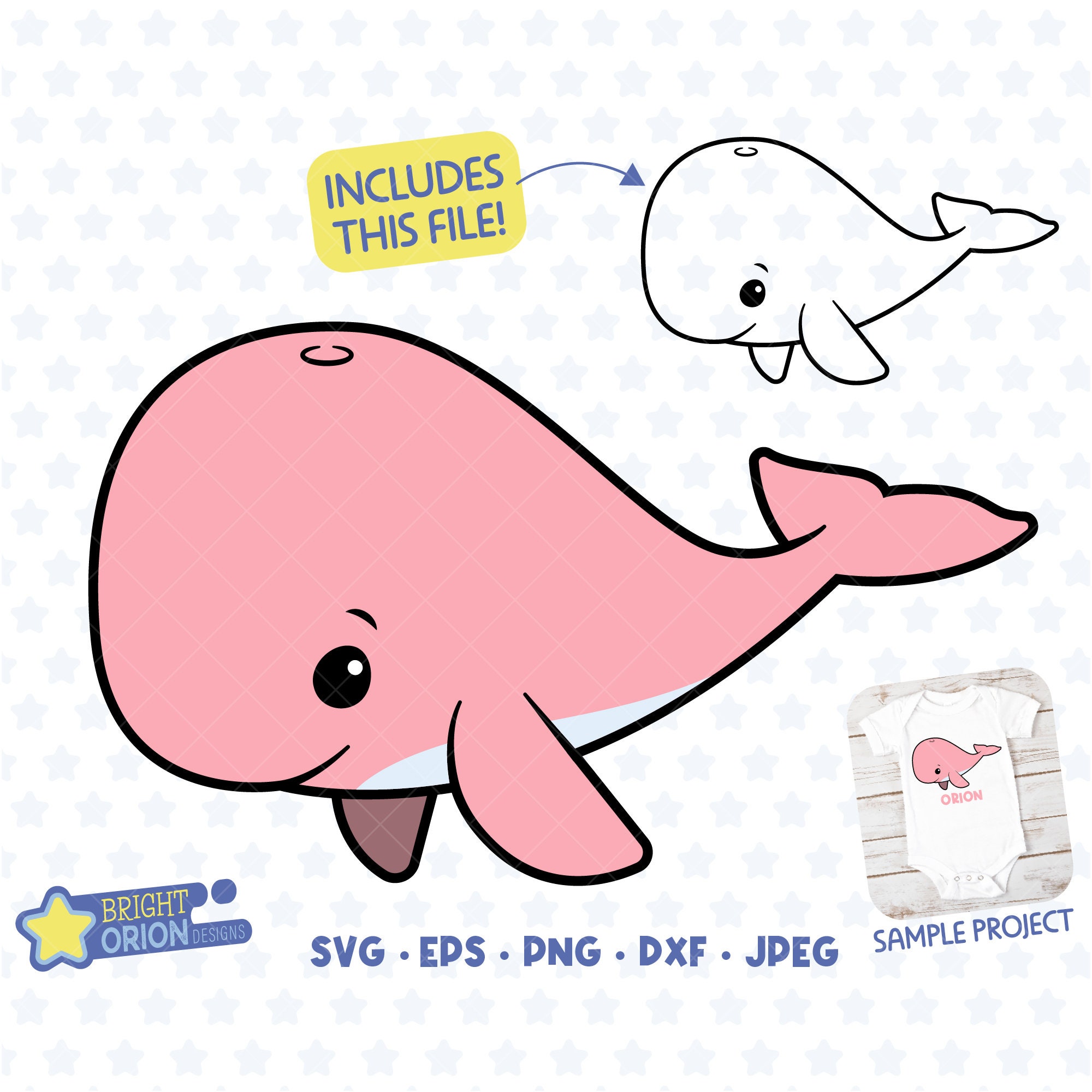 Lindo cachalote Svg archivo, criatura marina png, animal del océano, dibujos animados, gráfico, Cricut, Cutfile, silueta, Vector, imágenes prediseñadas, descarga instantánea