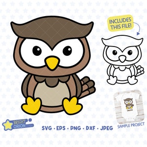 Cute Baby Owl Svg, Animal Kingdom Png, Woodland, vector Design, Clip Art, Printable, Bird, Wall Art, Cricut, Nursery, Baby Shower, Shirt