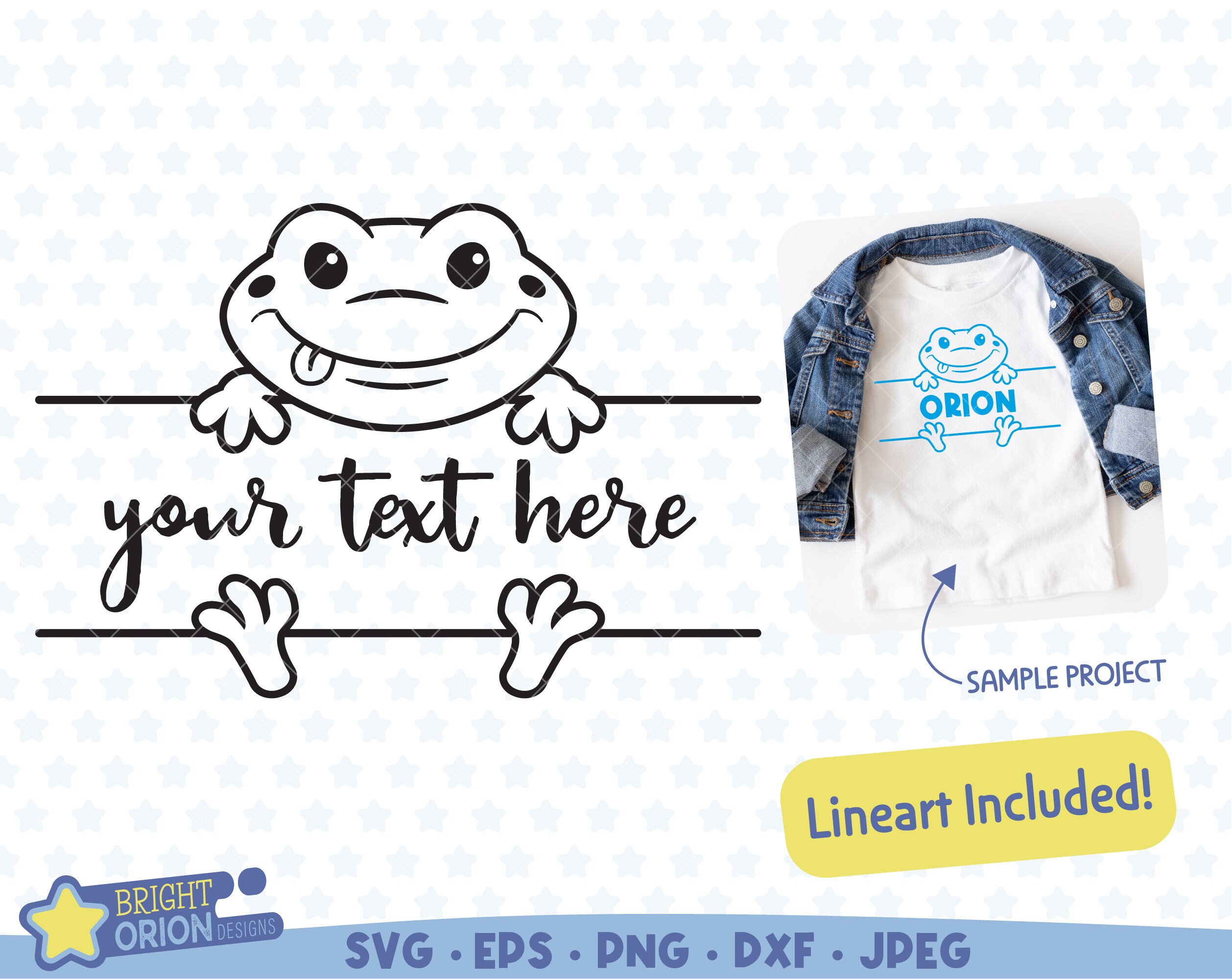 Cute Baby Frog Split Monogram Svg Baby Shower Shirt - Etsy