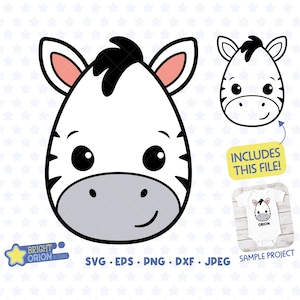 Cute Baby Zebra Face Svg, Zebra Head Svg, Jungle Animal Svg, Zoo Animal Svg, Safari Animal Svg, Toddler Shirt Svg, Newborn Svg, Cricut Svg