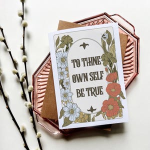 être fidèle à soi-même | Carte de motivation | Citation inspirante | Célébrez le rétablissement et la sobriété | Carte de voeux vierge A7 (5 x 7 pouces)