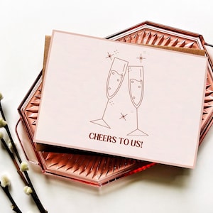de voeux pour un toast au champagne | Joyeux anniversaire | Carte vierge A7 (5 x 7 pouces)