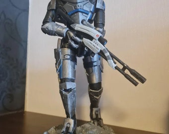 Garrus Vakrian Mass Effect 3D gedruckte und handbemalte Figur, Deko Geschenk Statue 23 cm