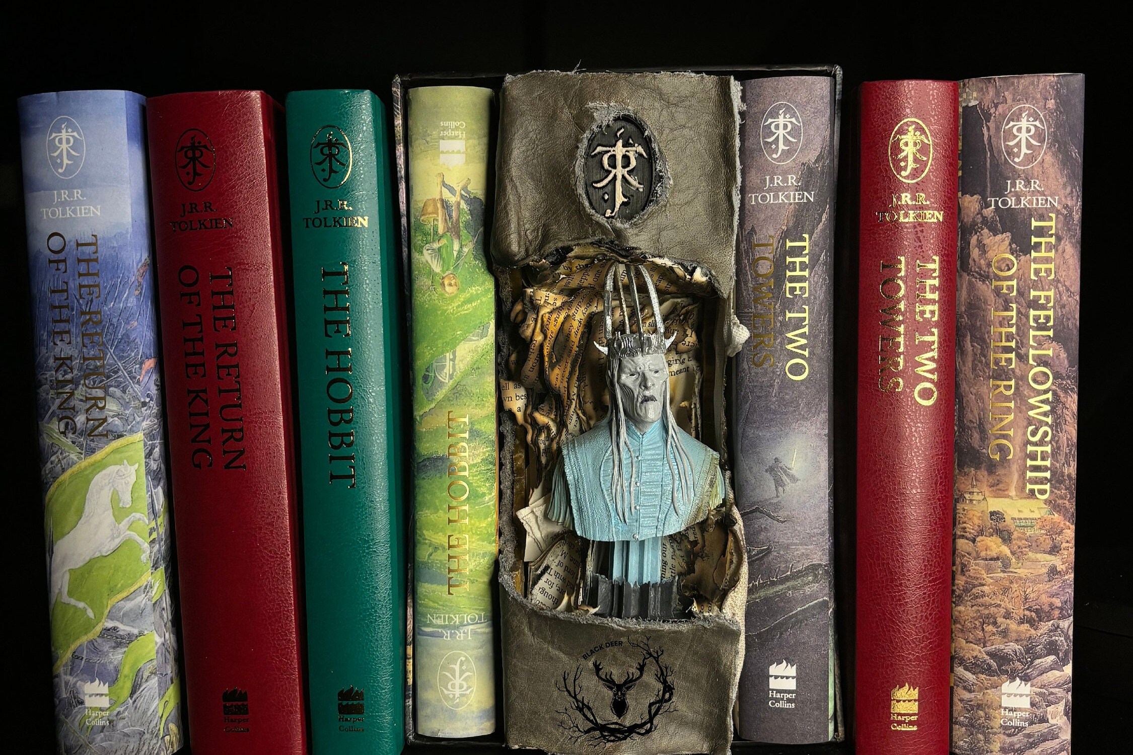 porta libri del re strega di Angmar fatto a mano il signore degli anelli MORDOR / BARADDUR