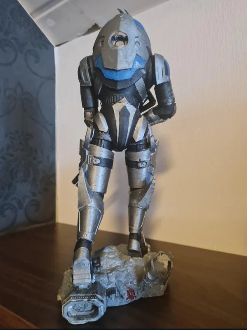 Garrus Vakarian Mass Effect 3D Printed and Hand Painted Figure, Decor ...
