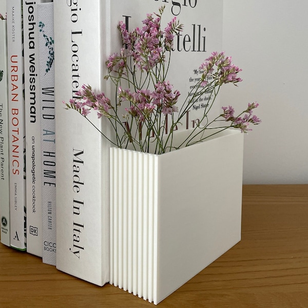 Square Minimalist Book End Vase