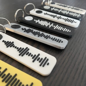 3D Spotify Code Keychain - Customisable Music Keyring - Valentines Gift