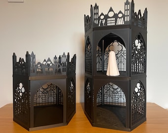 York Ghost Merchant Figurine Stand Tower / Gothic Stand / Apothecary Stand