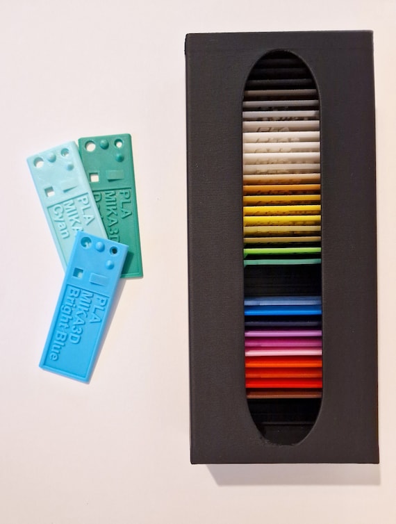 3D Printing Colour Swatch and Filament Testing Sliding Organisation Box STL Files