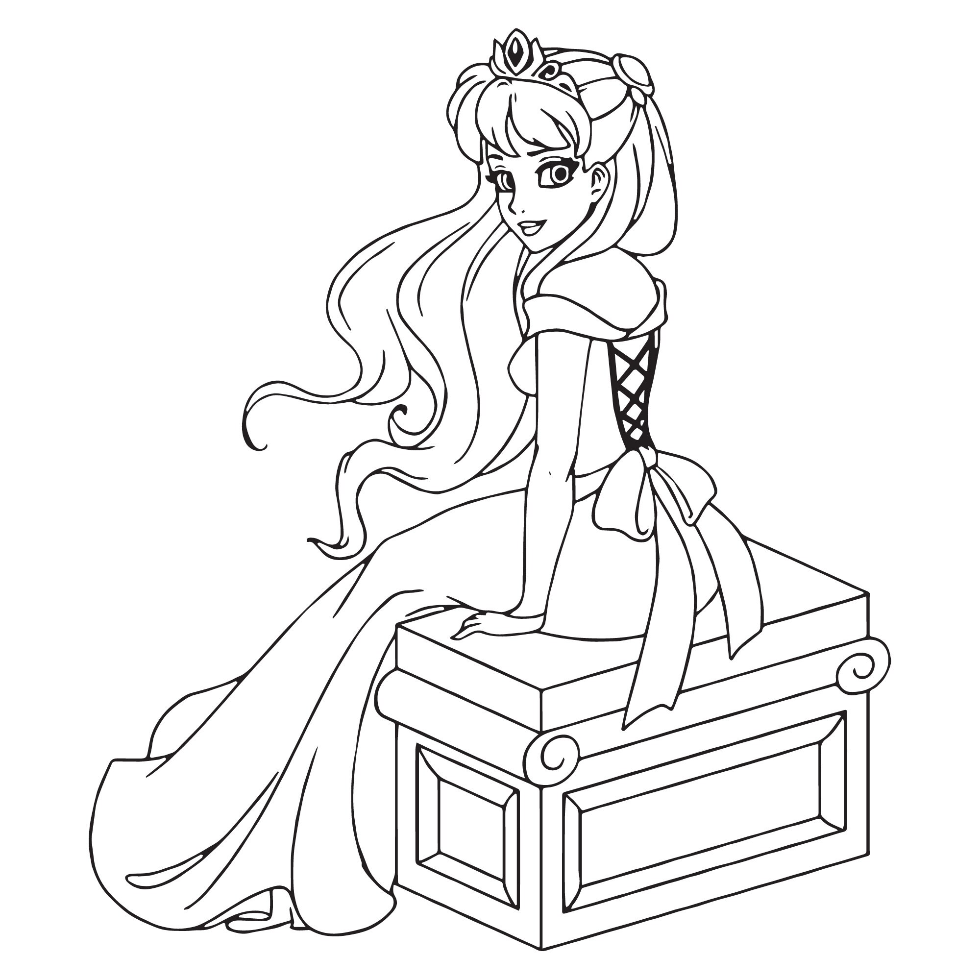 58 Princess Coloring Pages Printable Digital Coloring Printable