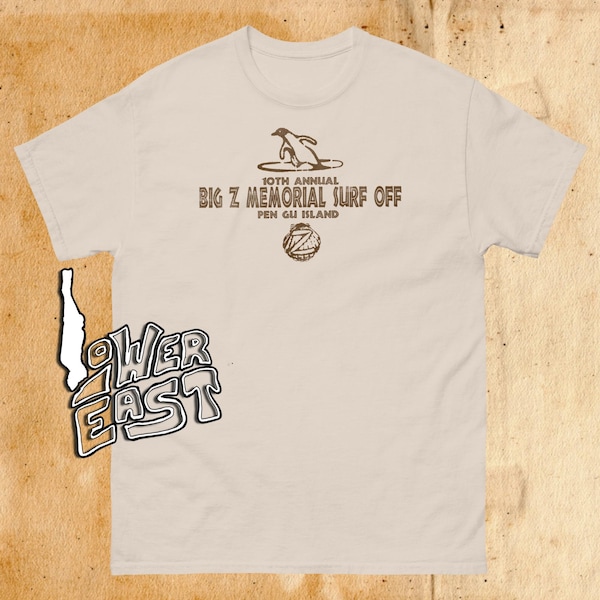 Surf's Up Big Z Memorial Surf Off Shirt - Shia Labeuf - Jeff Bridges - Zoey Deschanel