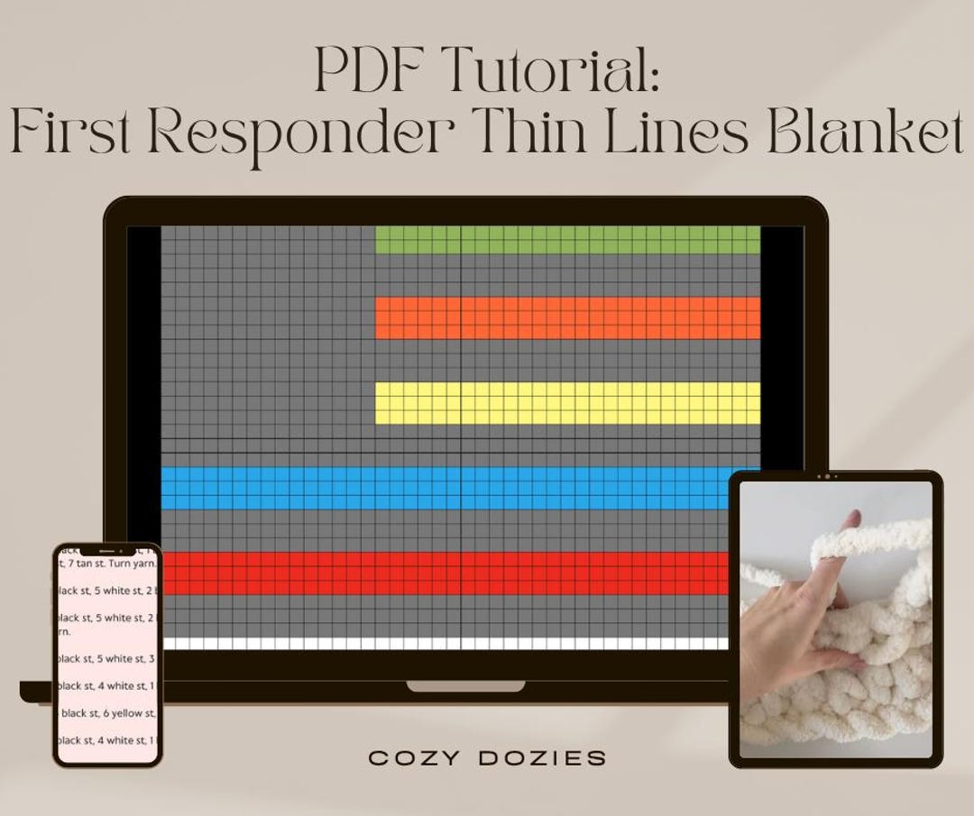 Chunky Knit First Responder Blanket Pattern | Arm Knitting DIY (PDF ...