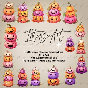 Halloween pumpkins clipart, modern pumpkin clipart, cute pumpkin clipart, pumpkin png files, halloween png, halloween clipart