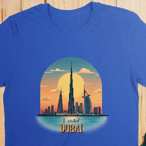 Dubai Skyline Souvenir T-Shirt, I Visited Dubai Graphic Tee, Dubai Tourist Gift Shirt, UAE Cityscape Design Top, Dubai Vacation Shirt