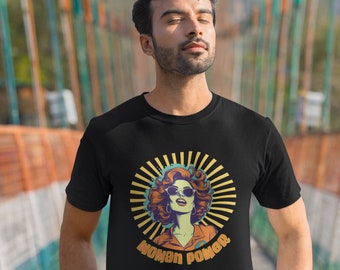 Girl Power/Woman Power, feminist, feminist t-shirt, gender equality, 70's style