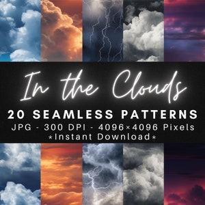 In the Clouds - 20 nahtlose Muster Texturen Digitales Papier