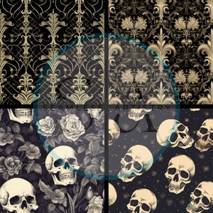 Vintage Goth - 20 Seamless Texture Patterns Digital Paper - Etsy