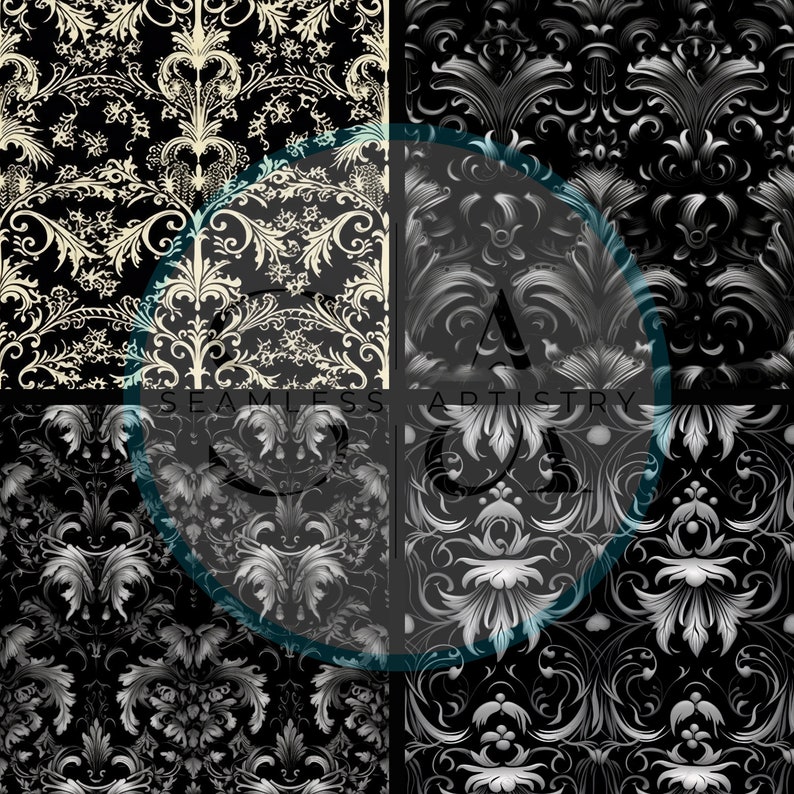 Vintage Goth - 20 Seamless Texture Patterns Digital Paper - Etsy