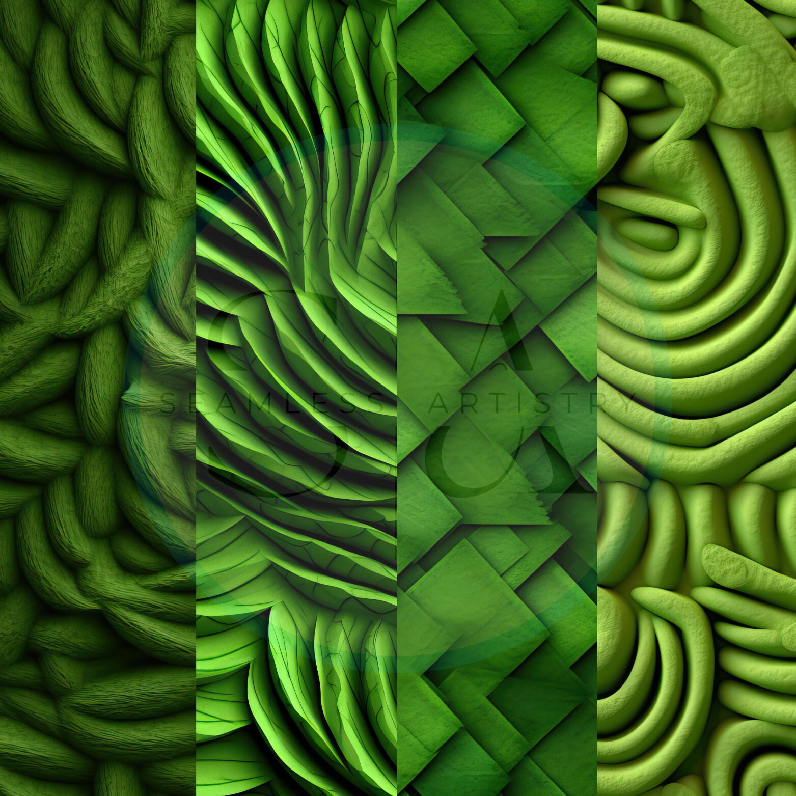Green Textures - 20 Seamless Texture Patterns Digital Paper - Etsy
