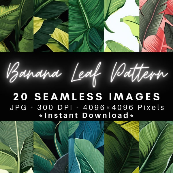 Banana Leaf Patterns - 20 Seamless Patterns Textures Digital Paper