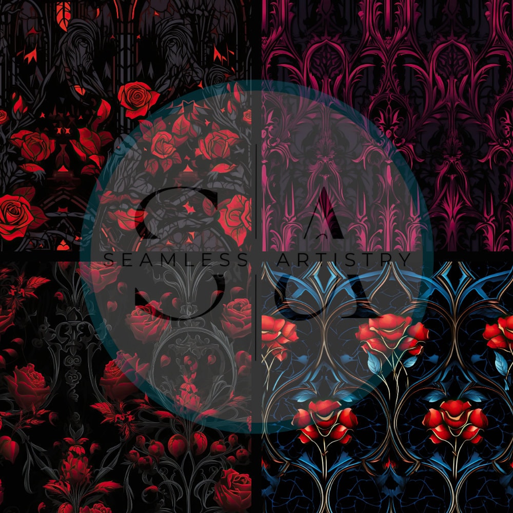 For the Love of Goth - 20 Seamless Texture Patterns Digital Paper - Etsy